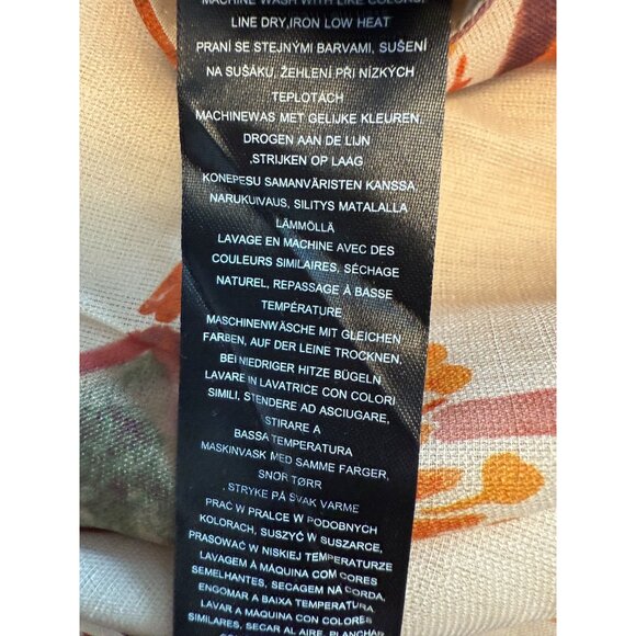 Andrea Iyamah Halima Cropped Top Rust and Cream Abstract Print Size‎ S - Picture 7 of 14